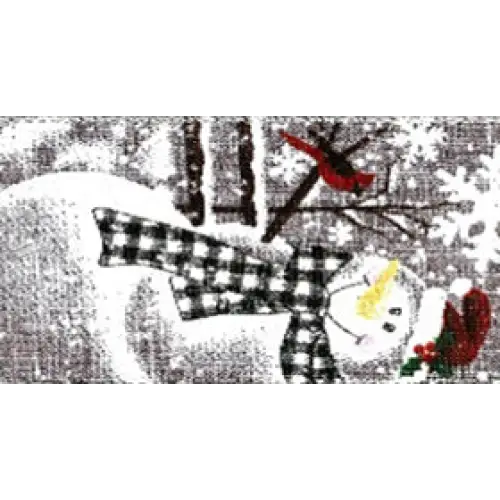 Country Snowmen Wired Ribbon - Single Roll / Gray