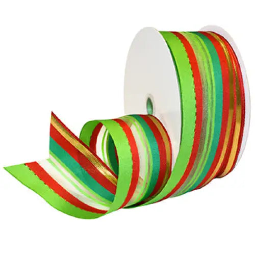 Deco Holiday Wired Ribbon - Single Roll / 1-1/2’’ x 50