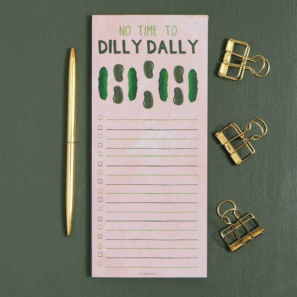 Dilly Dally Pickle 4x9 Notepad - 544927