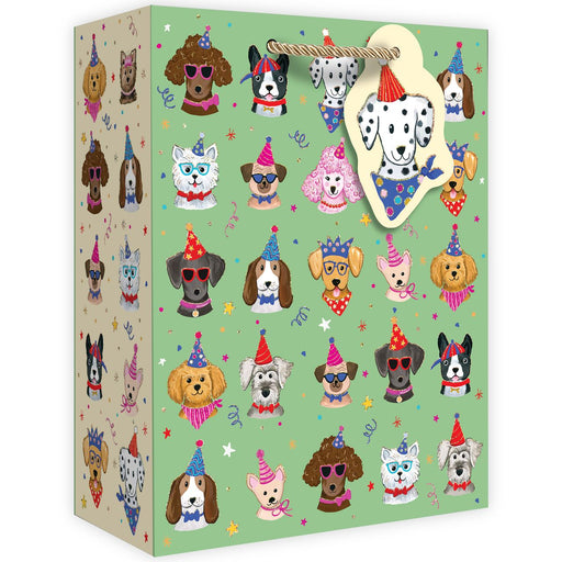 Euro Tote - Large Tote - Festive Pups - 6 Count - GBL440