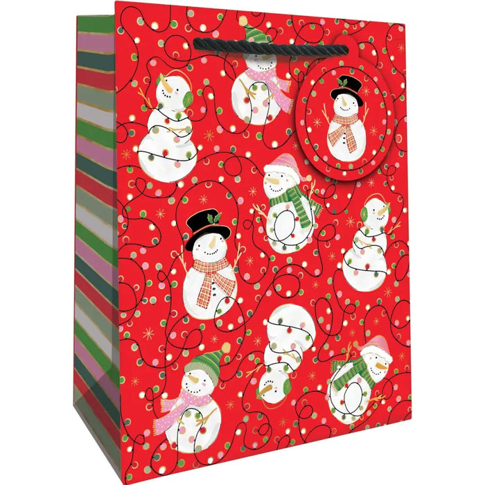 Euro Tote - Large Tote - Snowmen & Lights - 6 Count - XLT833