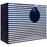 Euro Tote - Medium - Black White Stripe - Retail-6 count