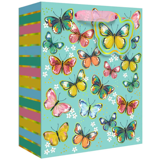 Euro Tote - Medium - Colorful Butterflies - Retail-6 count