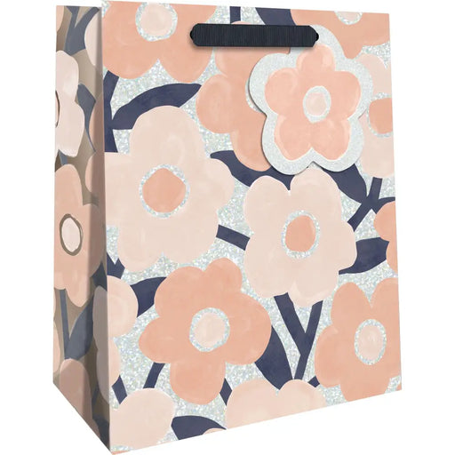 Euro Tote - Medium - Elegant Flowers - Retail-6 count