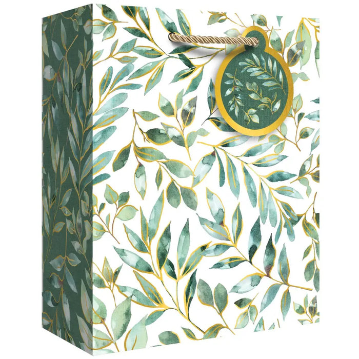 Euro Tote - Medium - Elegant Leaves - Retail-6 count