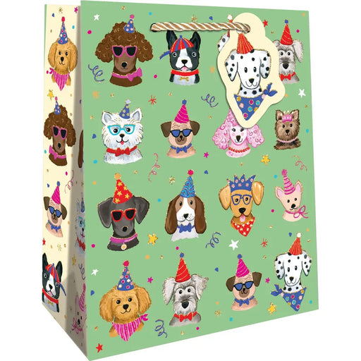 Euro Tote - Medium - Festive Pups - Retail-6 count - MT440