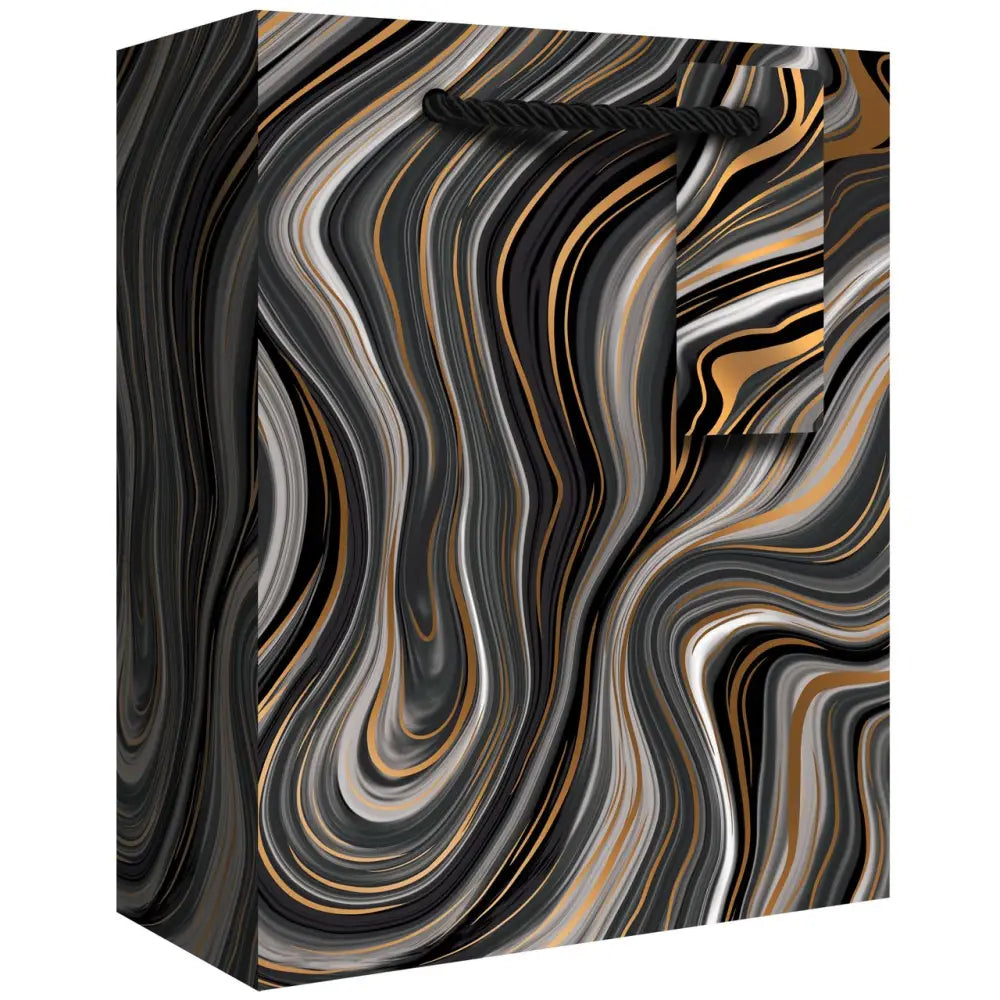 Euro Tote - Medium - Marbleized Black - Retail-6 count