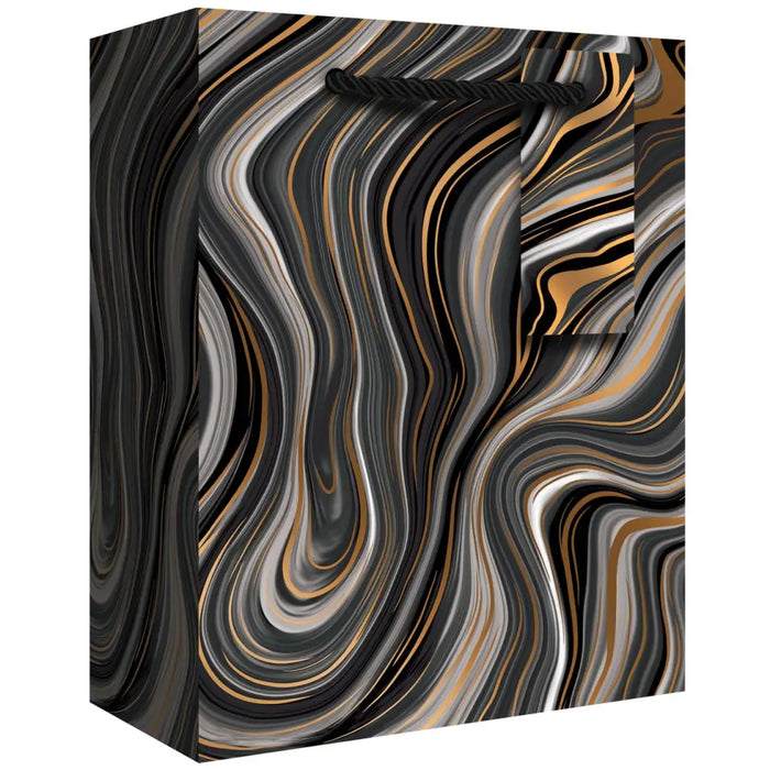 Euro Tote - Medium - Marbleized Black - Retail-6 count