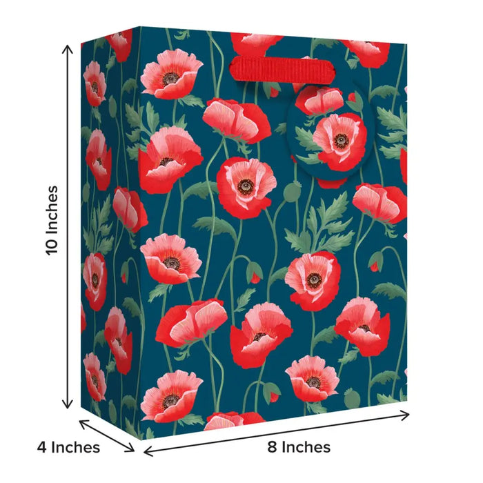 Euro Tote - Medium - Pretty Poppies