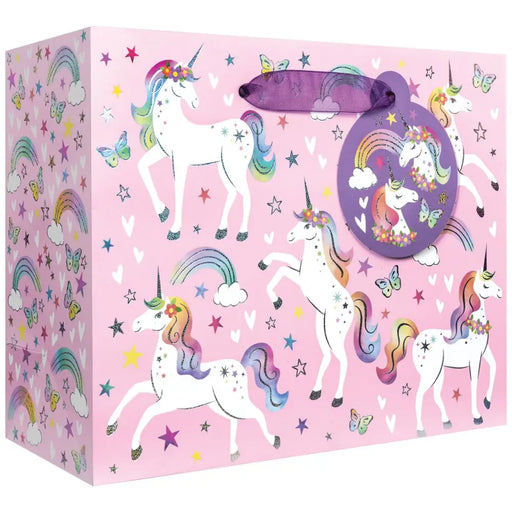 Euro Tote - Medium - Rainbow Unicorn - Retail-6 count
