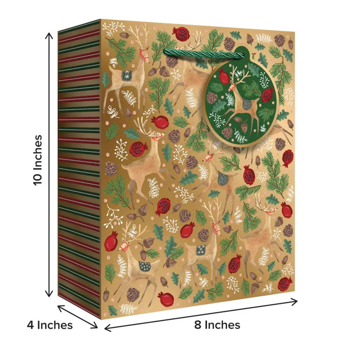 Euro Tote - Medium - Reindeer Tapestry Gold