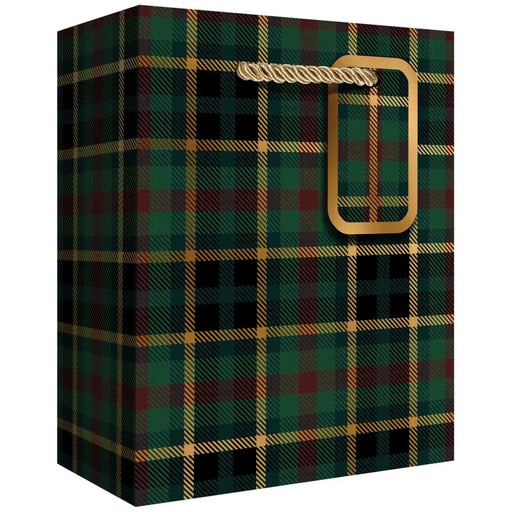 Euro Tote - Small - Hunter Navy Plaid - 6 Count - GBS228
