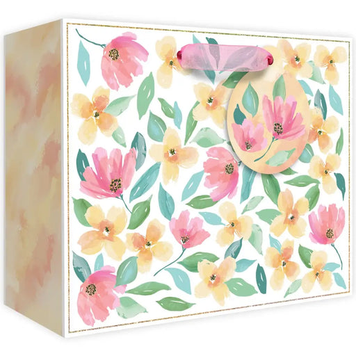 Euro Tote With Tissue - Medium - Full Bloom - 6 Count