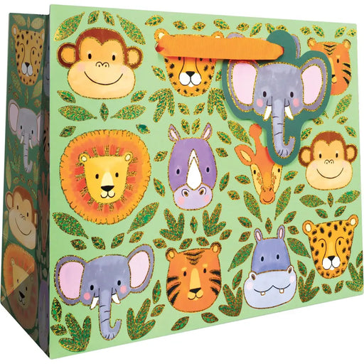 Euro Tote With Tissue - Medium - Jungle Animals - 6 Count