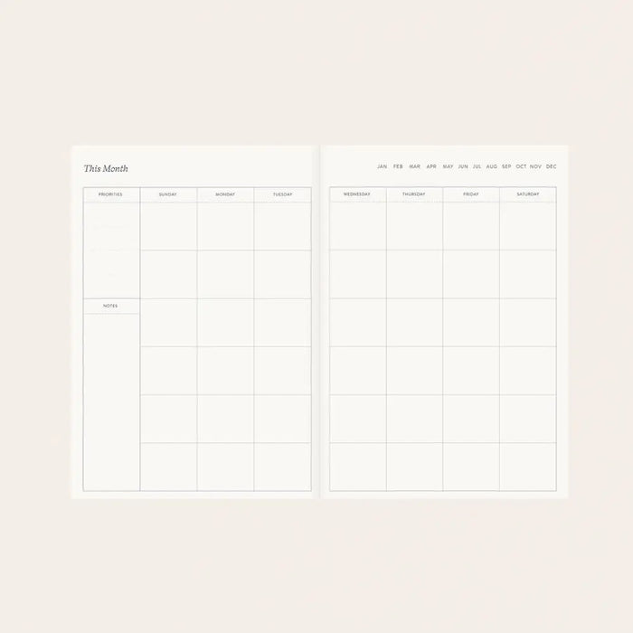 GARDEN FLORA | LINEN-BOUND UNDATED PLANNER - PLA03