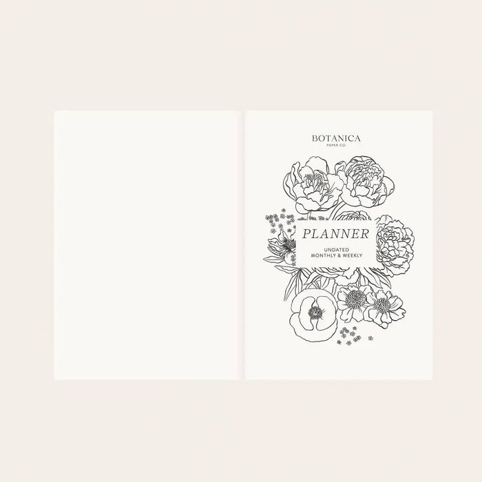 GARDEN FLORA | LINEN-BOUND UNDATED PLANNER - PLA03