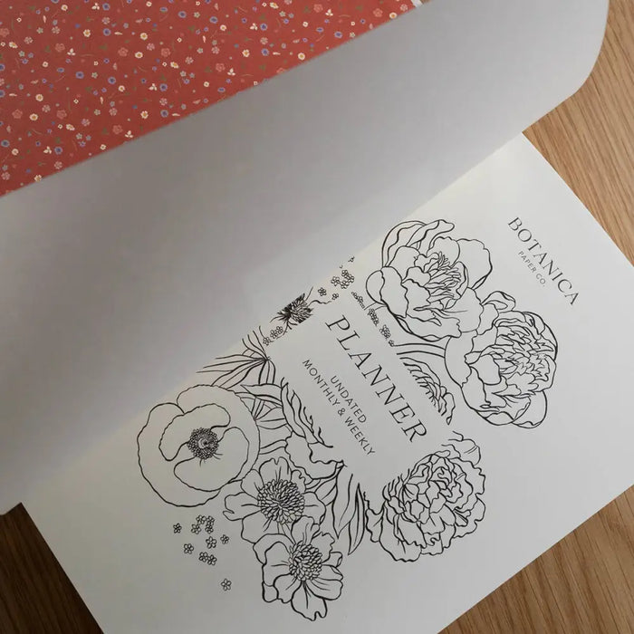 GARDEN FLORA | LINEN-BOUND UNDATED PLANNER - PLA03