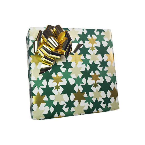 Half Ream - Green & Gold Stars - 24" x 417'