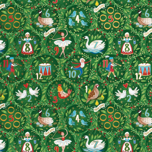 Gift Wrap - 12 Days Of Christmas - Recycled Fiber - Jewelry