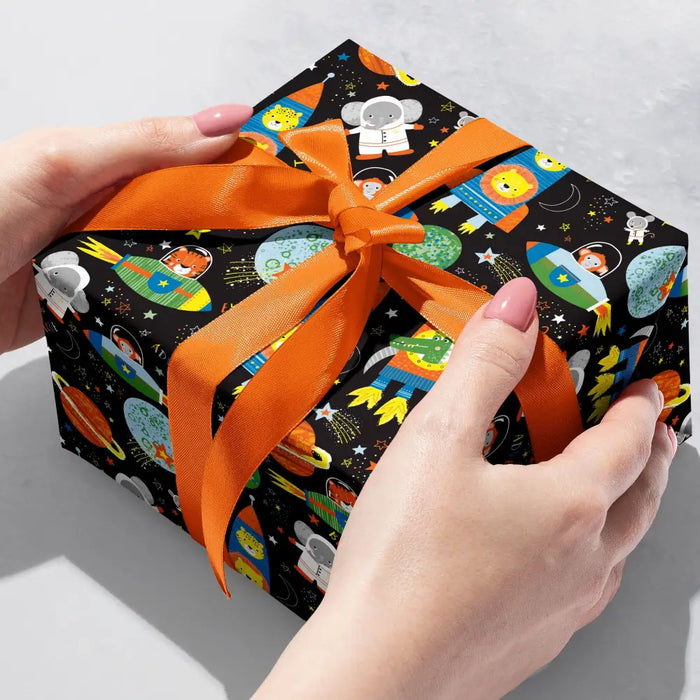 Gift Wrap - Animals In Space - Recycled Fiber