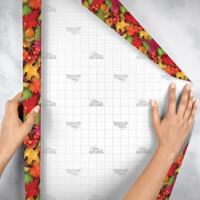 Gift Wrap - Autumn Leaves - Recycled Fiber