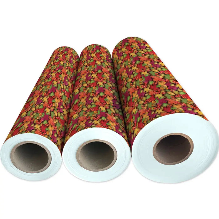 Gift Wrap - Autumn Leaves - Recycled Fiber