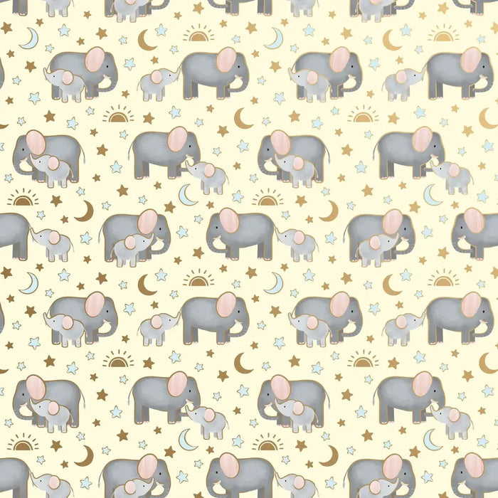 Gift Wrap -Baby Elephants - Jewelry Roll 7-1/2’’ (4