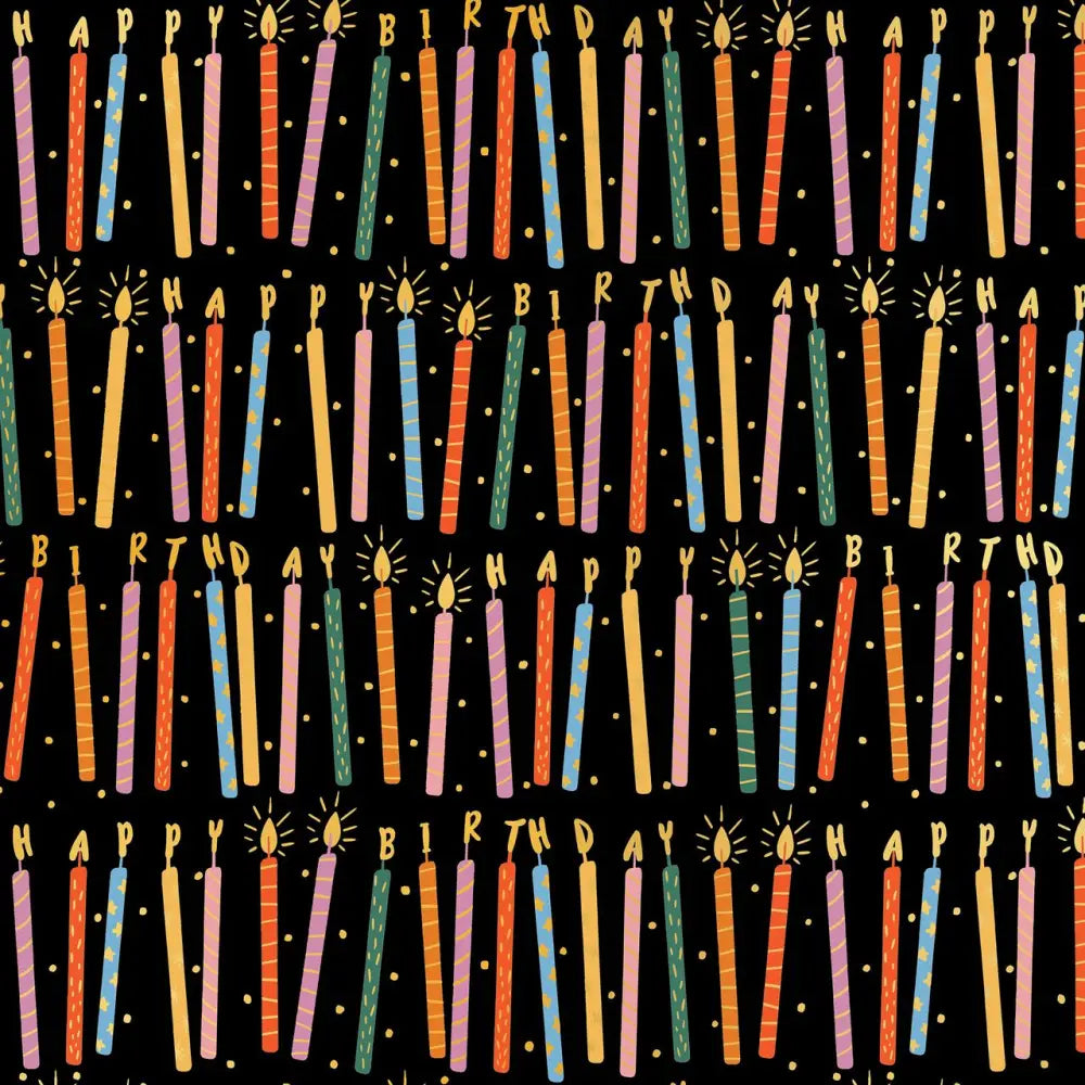 Gift Wrap - Birthday Candles - Recycled Fiber - Jewelry