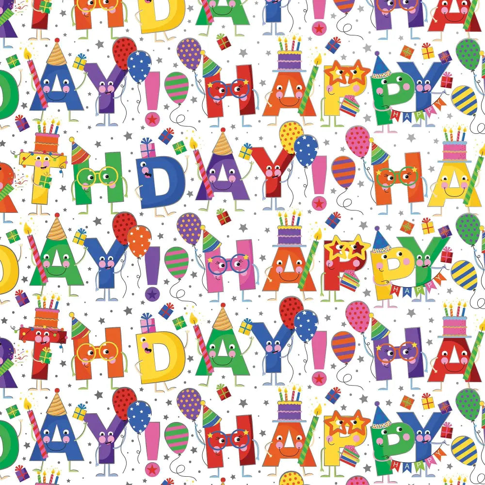 Gift Wrap - Birthday Characters - B417.30.208JR