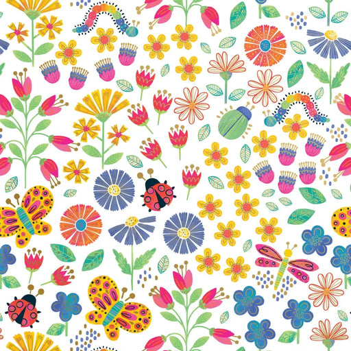 Gift Wrap -Blooms & Bugs - Recycled Fiber - Jewelry Roll