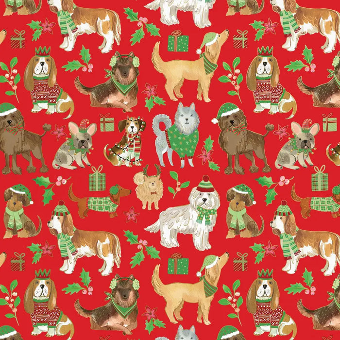 Gift Wrap - Canine Christmas - Recycled Fiber - Jewelry