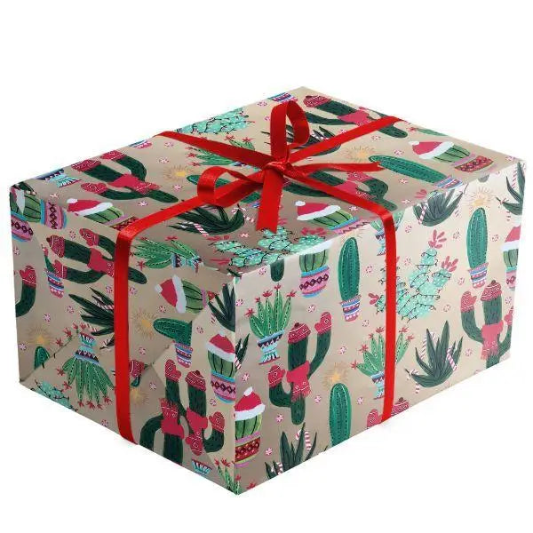 Christmas Plaid Kraft Gift Wrap, 24x417' Counter Roll