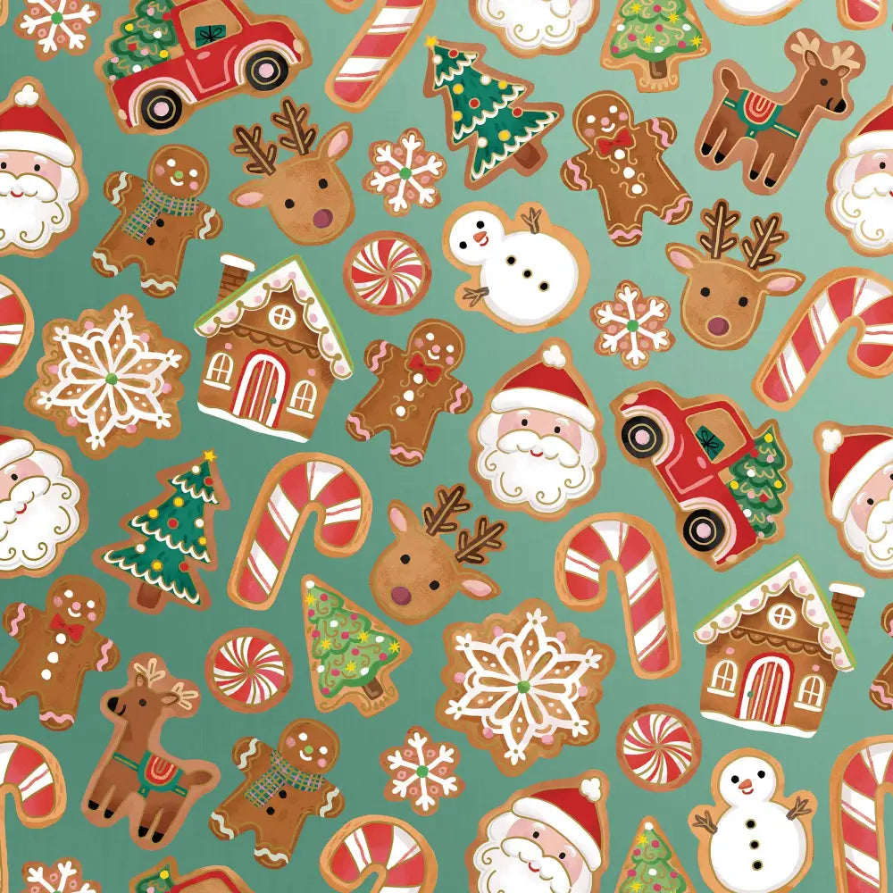 Gift Wrap - Christmas Cookies - Recycled Fiber - Jewelry