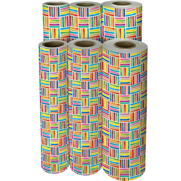 Gift Wrap - Colorful Lines - Recycled Fiber - B203.30.208JR