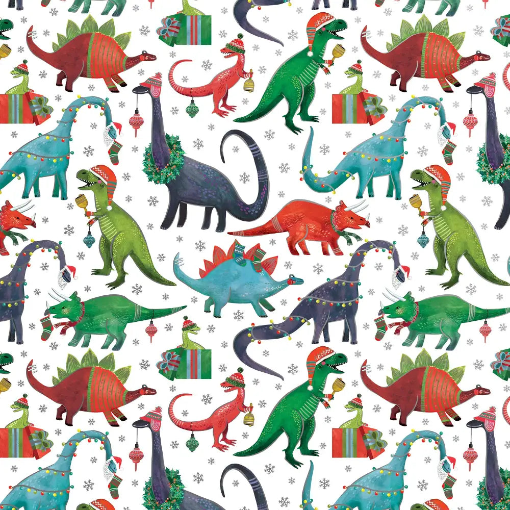 Gift Wrap-Decked out Dinosaur - (Recycled Fiber) -