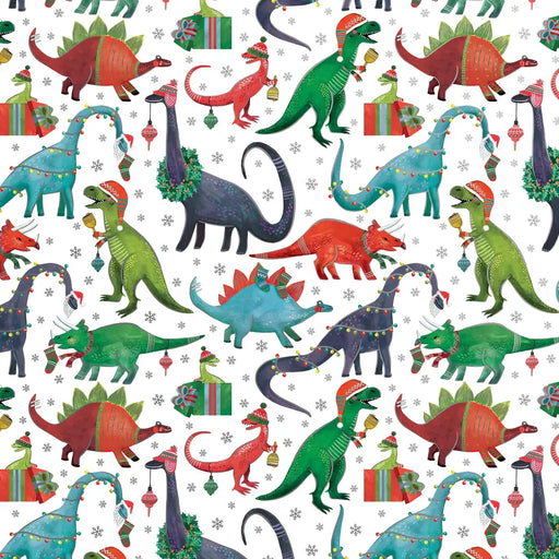 Gift Wrap-Decked out Dinosaur - (Recycled Fiber) -