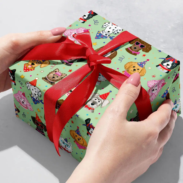 Gift Wrap - Festive Pups - Recycled Fiber - B440.30.208JR