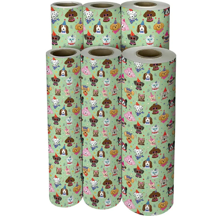 Gift Wrap - Festive Pups - Recycled Fiber - B440.30.208JR