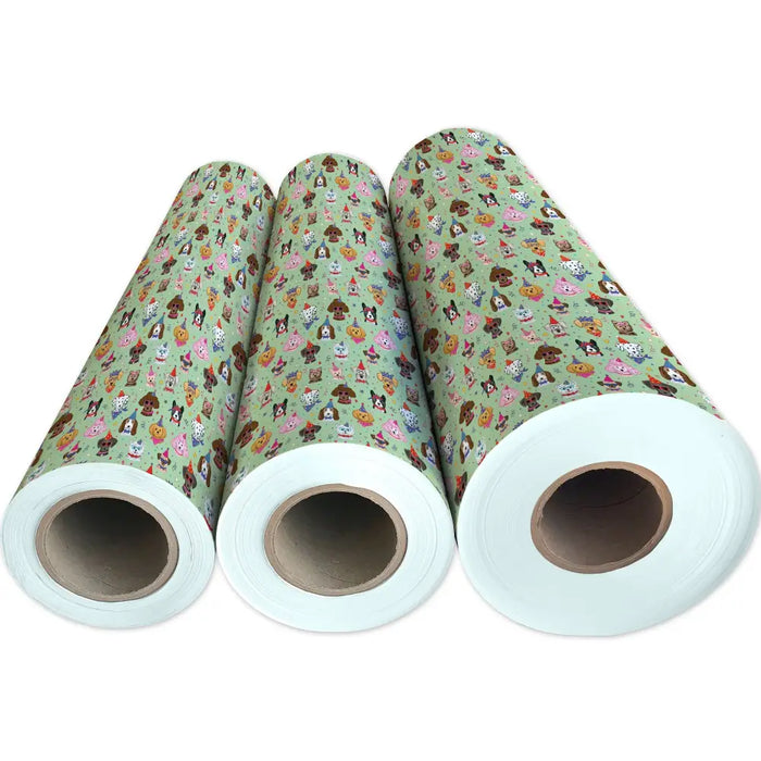 Gift Wrap - Festive Pups - Recycled Fiber - B440.30.208JR