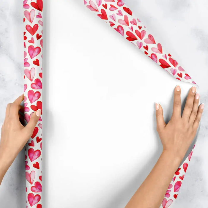 Gift Wrap - Folded Hearts - Recycled Fiber