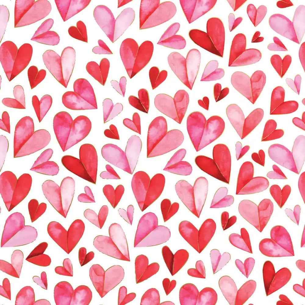 Gift Wrap - Folded Hearts - Recycled Fiber - Jewelry Roll