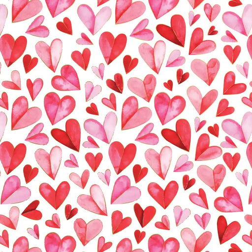 Gift Wrap - Folded Hearts - Recycled Fiber - Jewelry Roll