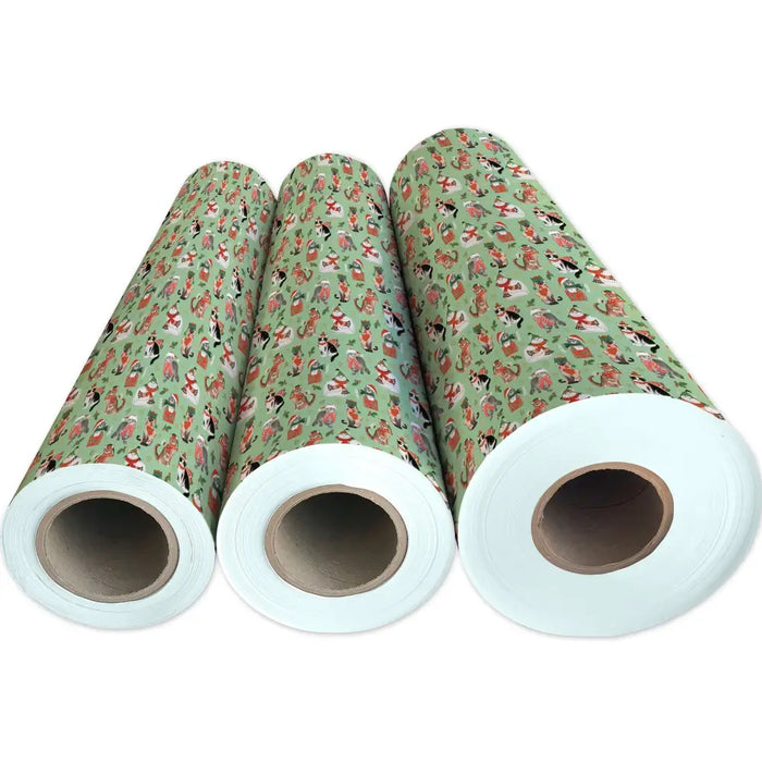 Gift Wrap - Frolicking Felines - Recycled Fiber