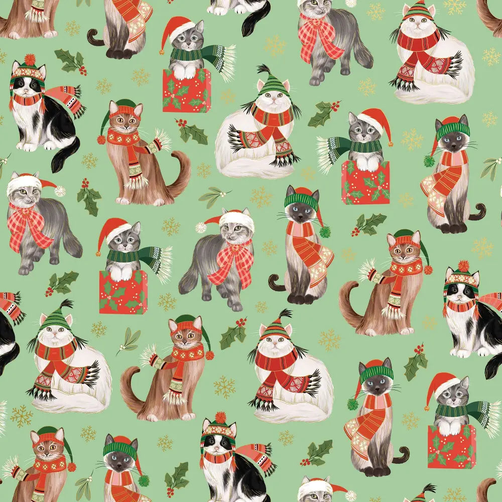 Gift Wrap - Frolicking Felines - Recycled Fiber - Jewelry