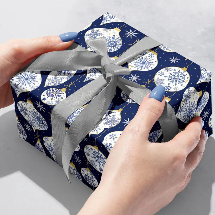 Gift Wrap - Frosted Ornaments - Recycled Fiber