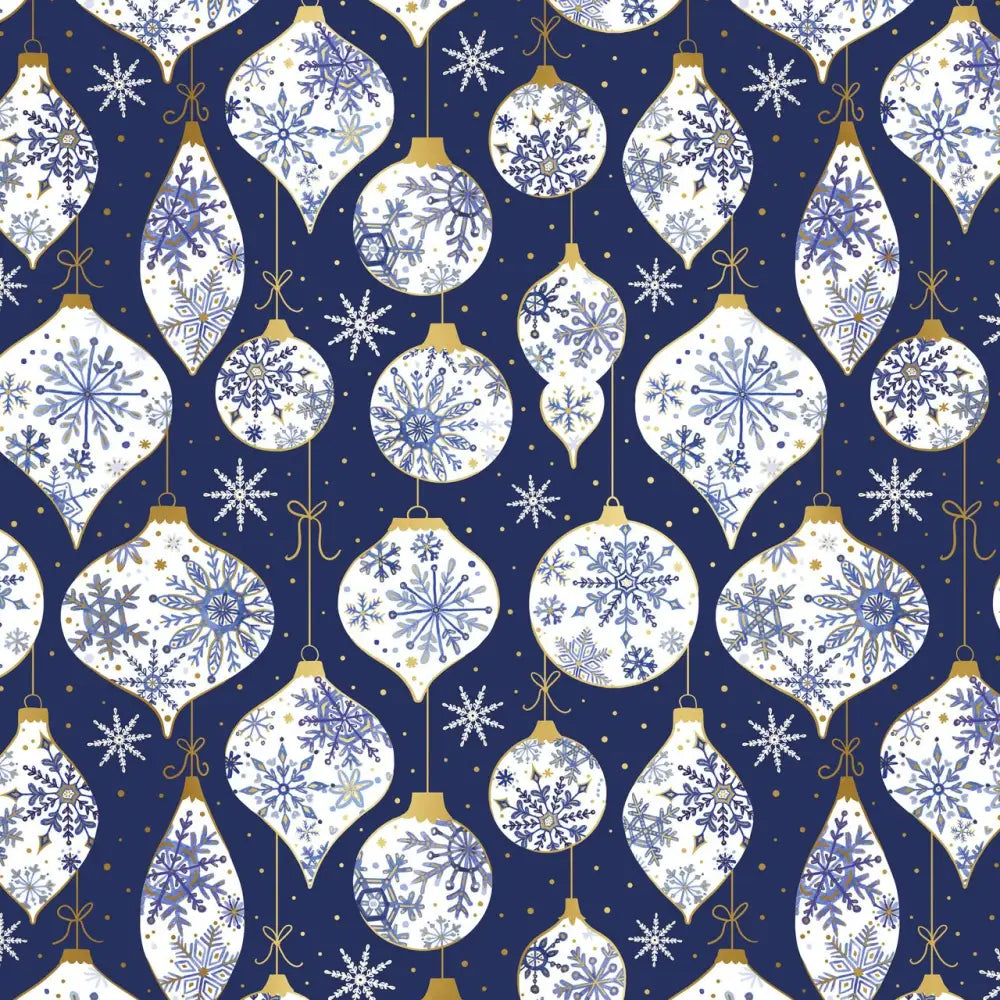 Gift Wrap - Frosted Ornaments - Recycled Fiber - Jewelry