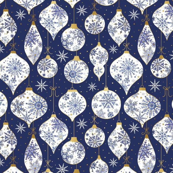 Gift Wrap - Frosted Ornaments - Recycled Fiber - Jewelry