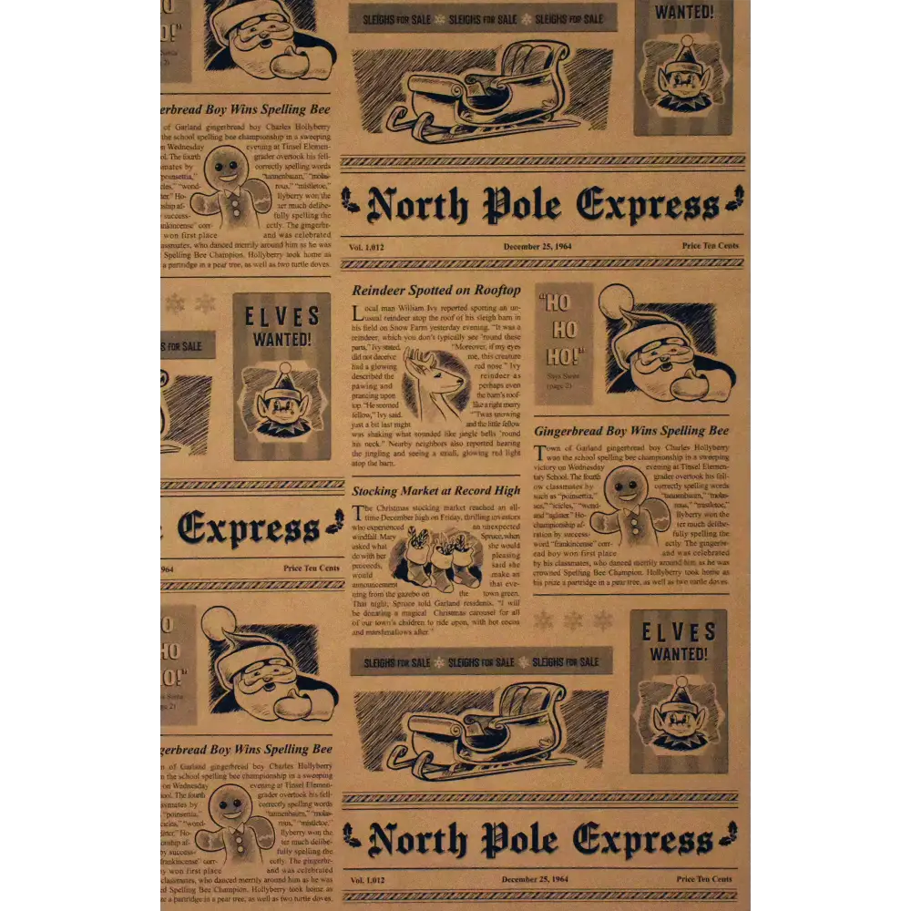Gift Wrap - GW-9542 North Pole Express - 24’’ X 208’