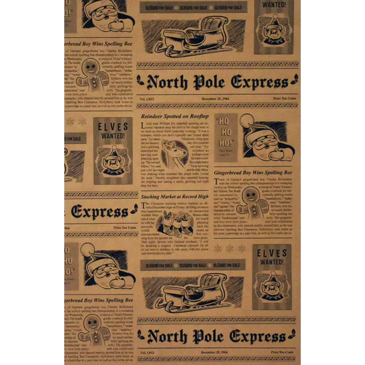 Gift Wrap - GW-9542 North Pole Express - 24’’ X 208’