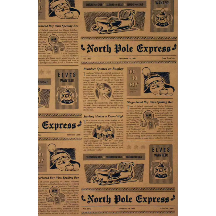 Gift Wrap - GW-9542 North Pole Express - 24’’ X 208’